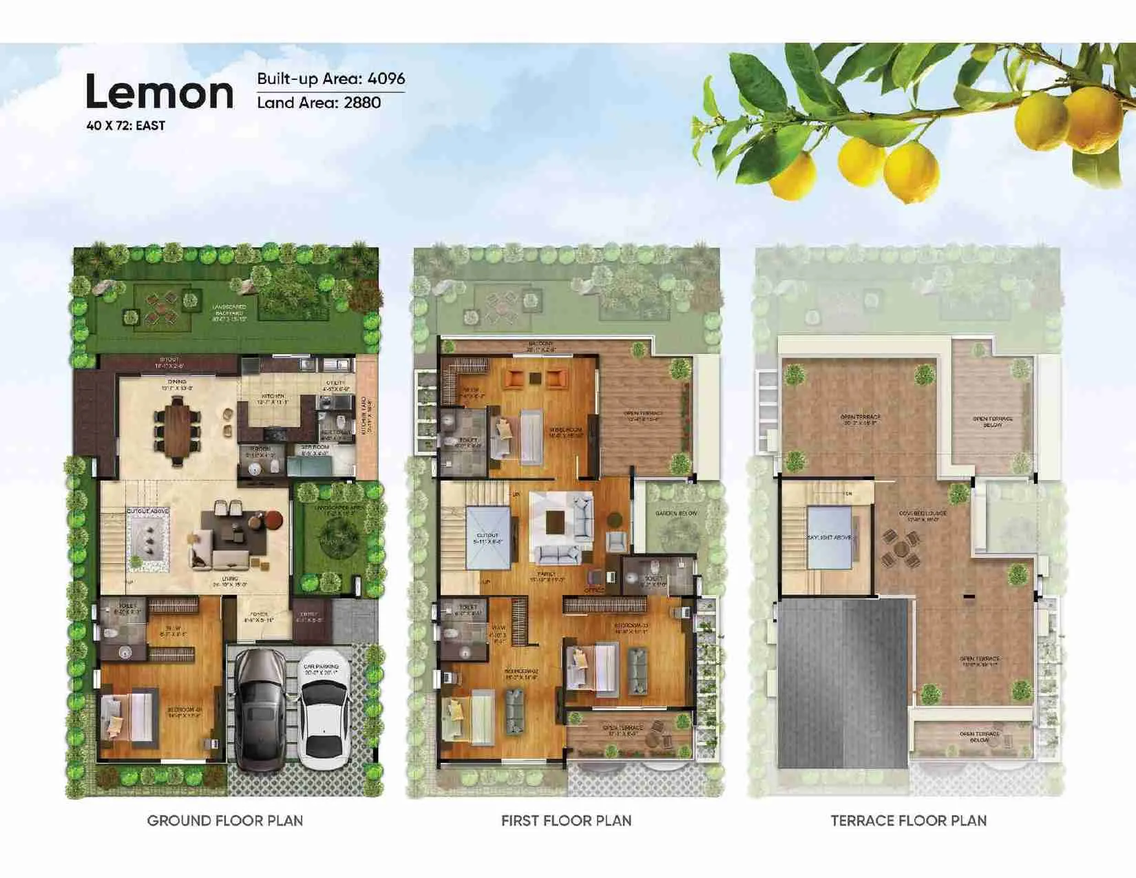 lemon east facing villa floor plan nvt symphony
