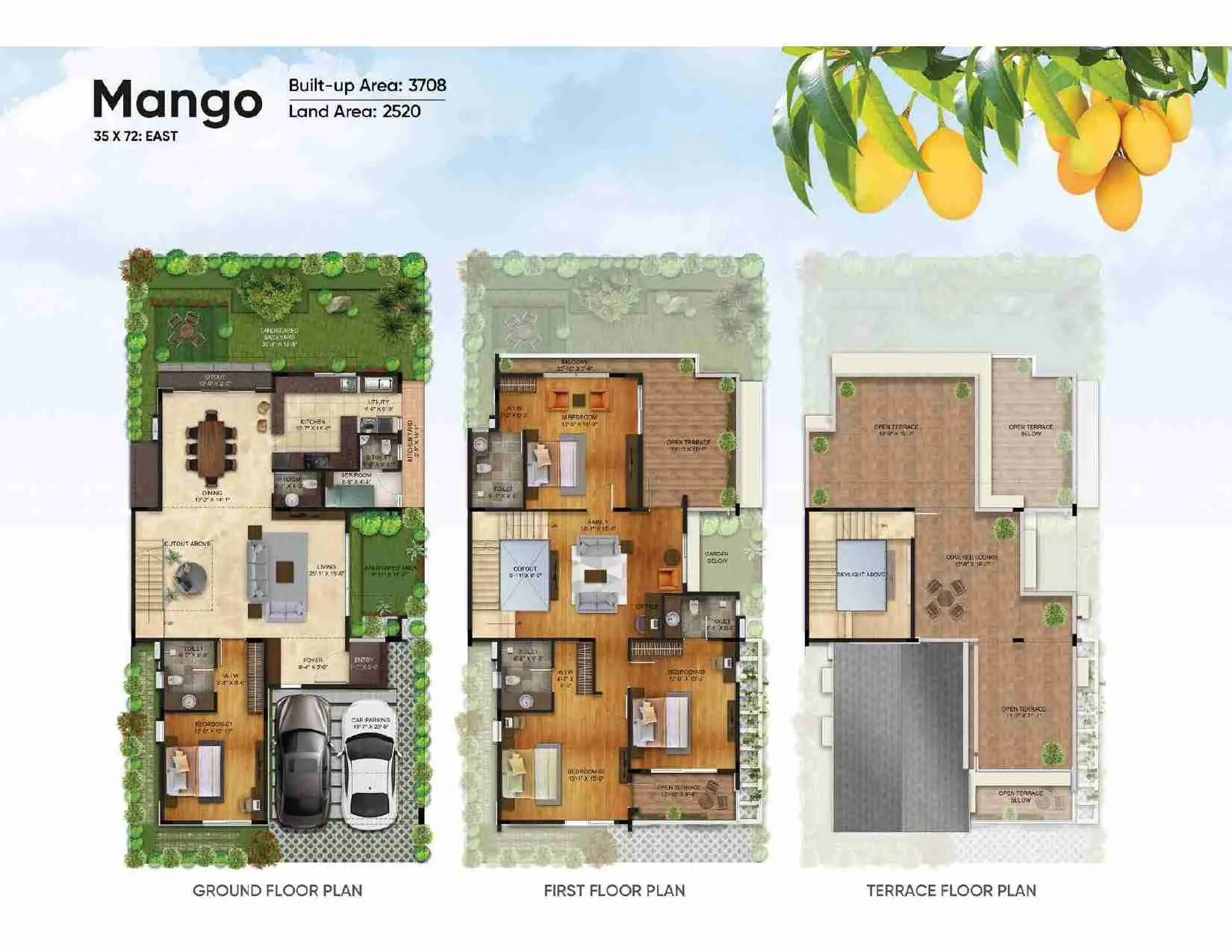 mango east facing villa floor plan nvt symphony
