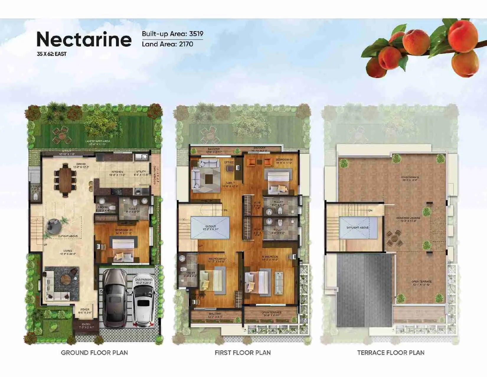 nectarine east facing villa floor plan nvt symphony