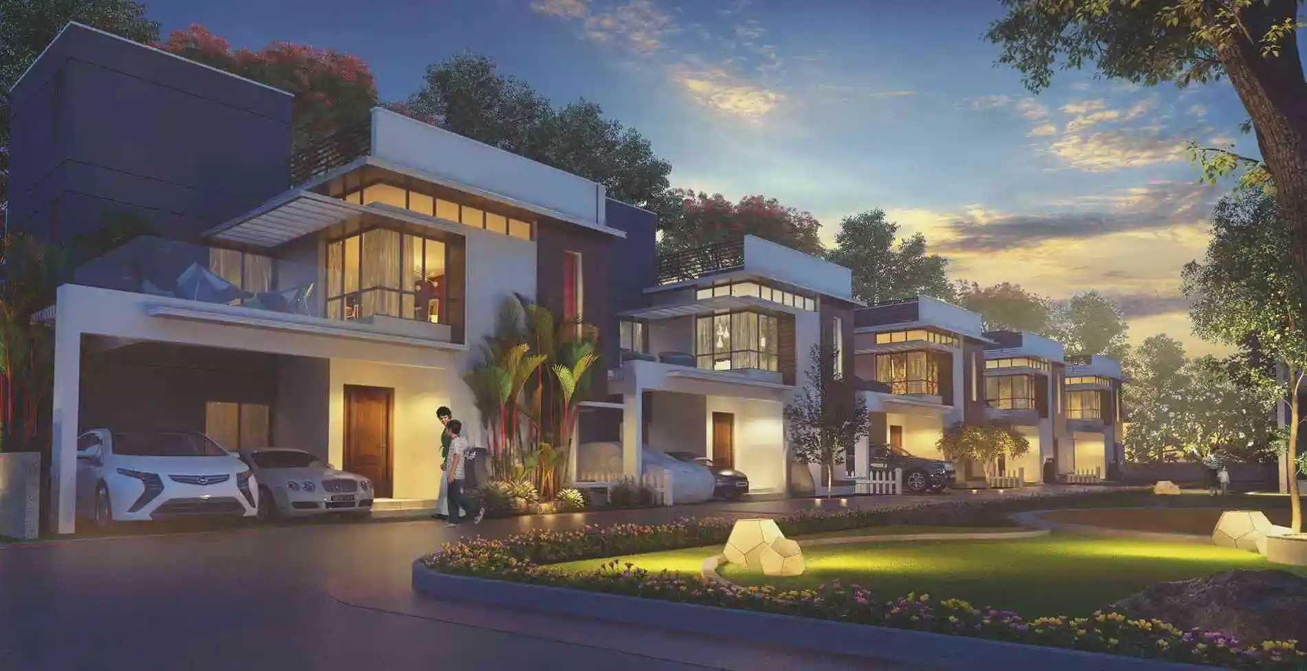 nvt mystic garden villas night view