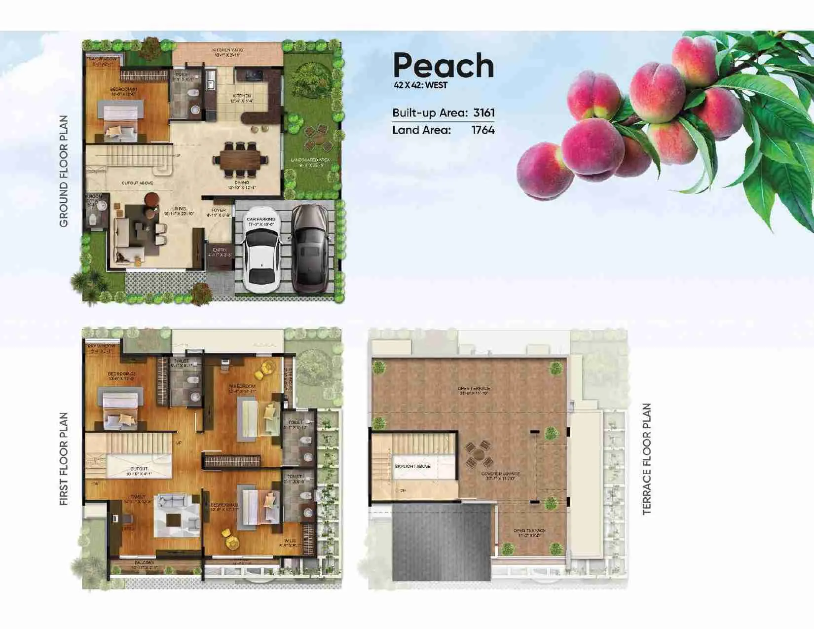 peach west facing villa floor plan nvt symphony