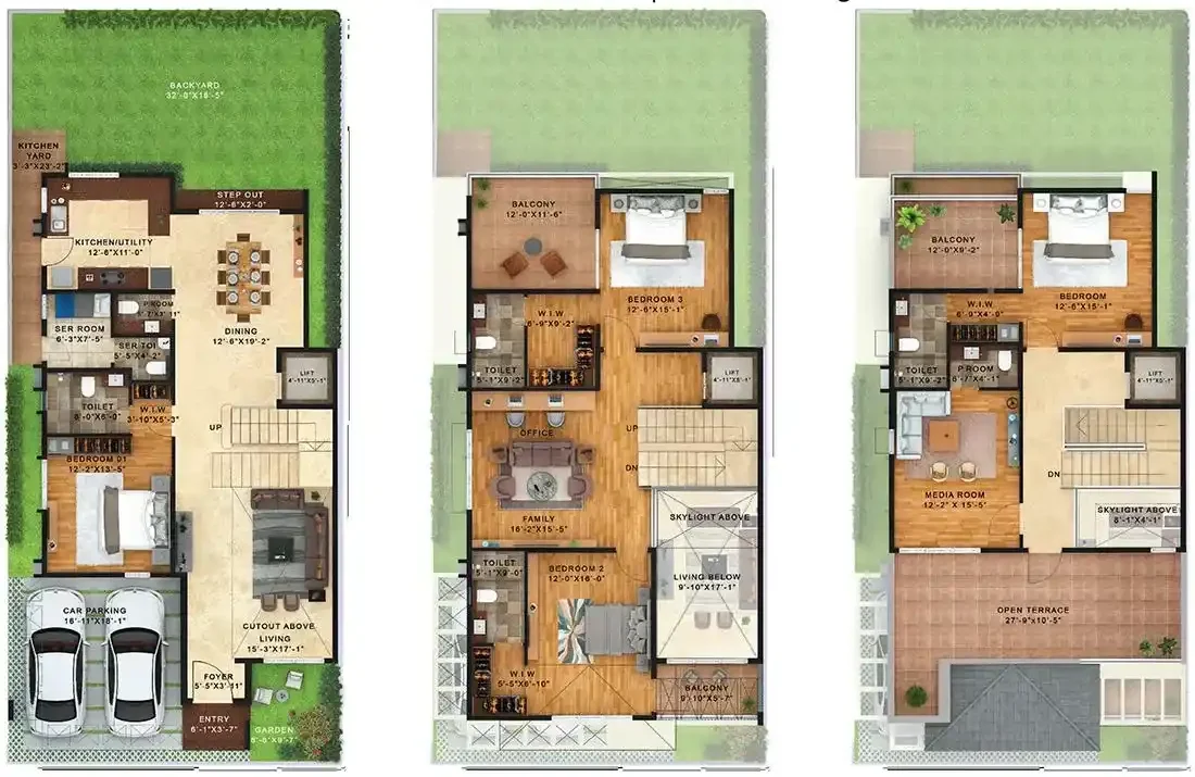 NVT Under The Open Sky Aurora North Facing Villa Floor Plan