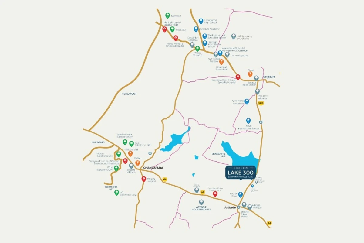 NVT Sky Villas Sarjapur Attibele road location highlights