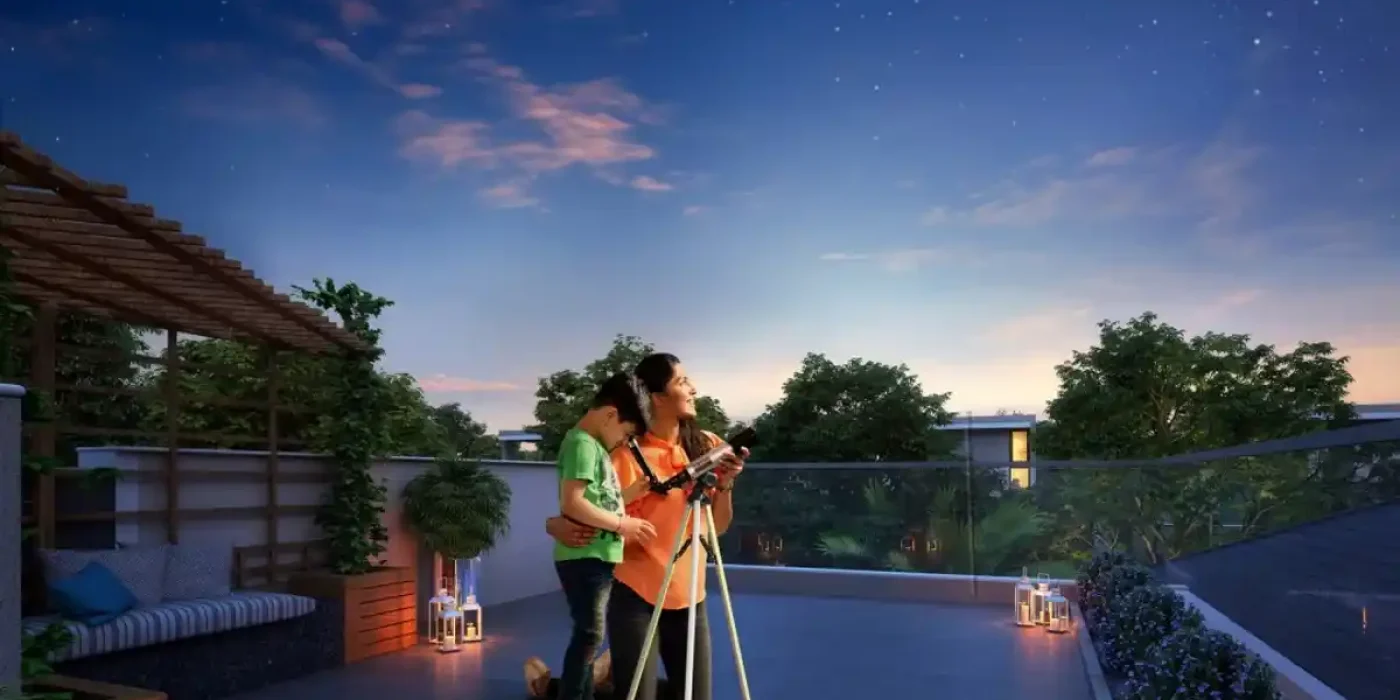 Private skydeck at NVT Codename A Life in Bloom 5 BHK Bluebell villa